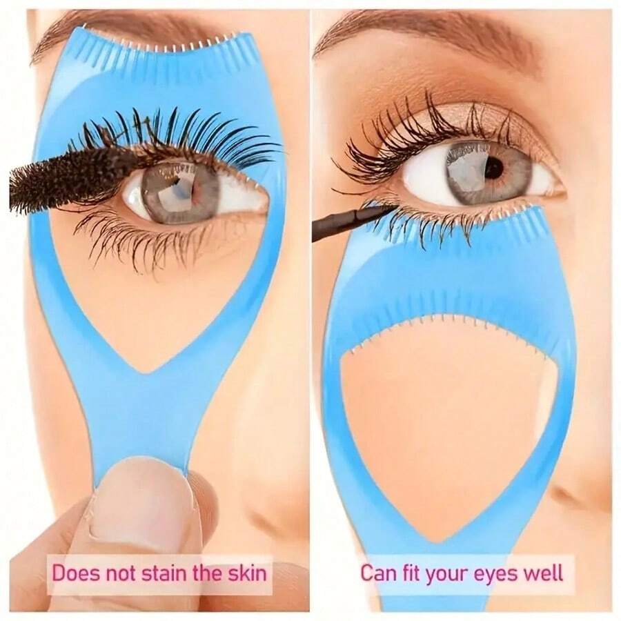 1pcs Eyelash Assistant Eyelash Card Eyeliner Assistant Beginner Makeup Tool Eyelash Baffle - 顏色隨機 - 查看 1