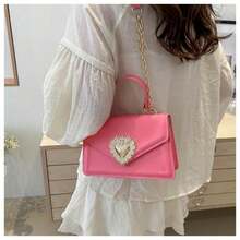 Simple Handbag, 2025 Spring And Summer New All-Matching Ins Chain Messenger Bag, Small Square Bag - Pink - View 3