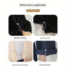 2pcs/4pcs/8pcs Adjustable Magnetic Leg Hem Clips, Detachable Trouser Leg/Sleeve Cuff Shortening Fastener, No-Sew Clothing Hem Clips - Multicolor - View 10