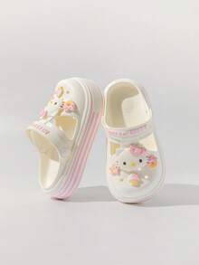 女士 Sanrio 人物镂空木屐风格 EVA 户外木屐：Kuromi、Jewelpet、Melody - 白色 - 查看 4