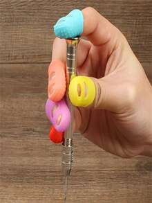 5-30pcs/Set Multipurpose Silicone Thimbles, Breathable Protective Finger Covers For DIY Handicraft Sewing - Multicolor - View 5