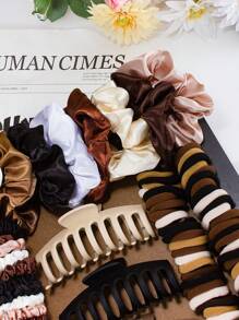 117 Stück/Set mit rosafarbenen süßen Sommer Haaraccessoires, einschließlich Haarband, große Blumen Haarspangen, Haargummis und Scrunchies - geeignet für Mädchen und Frauen, ob für den Weg zur Arbeit, Dates, Partys oder Urlaub, kann Ihre Frisurbedürfnisse erfüllen und Sie zum Fashion-Fokus machen - Neues Design für 2025, Haaraccessoires, Haarklammern