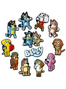 12 件色彩缤纷、充满乐趣的饰物，以 Bluey、Bingo 和 Friends 为特色，非常适合房间装饰、DIY 项目、创意个性化以及送给 Bluey 粉丝的独特礼物创意，完美的派对礼物（随机款式） - 彩色 - 查看 6
