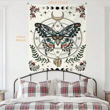 1 pezzo Arazzo in poliestere con farfalle colorate, stelle e luna celesti, decorazione da parete stile boho per soggiorno camera da letto, separatore d'ambiente, appeso da interni ed esterni, idea regalo unica