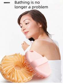 Multifunctional Silicone Spiral Shower Brush, Portable Massage Brush, Fish Fin Shaped Shower Scrubber