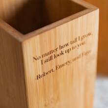 Custom Art Supplies Storage Box, Handmade Wooden Pen Holder, Desktop Pen Holder, Artist Gift, Housewarming Gift, Makeup Artist Gift, Graduation Gift, Teacher Gift