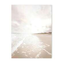 1pc Gift Blue Ocean Waves Beach Canvas Painting Nordic Natural Scenery Print Posters For Modern Living Room Bedroom Wall Arts Home Decor Optional Frame ,Wall Art With Frame - Multicolor - View 19