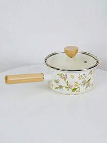 1套搪瓷快餐锅带柄带盖黄油罐加厚彩色搪瓷面碗复古洋瓷铁饭锅多功能调料收纳锅学生用品