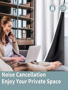 1 Pc Solid Color Modern Coated Full Blackout Curtain, Rod Pocket Design, Suitable For Living Room And Bedroom - Sheer And Blackout Curtains, Living Room Curtains, Bedroom Curtains