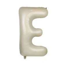 Balão de Letra em Folha de Alumínio Branco Creme de 40 Polegadas com 26 Letras, Adequado para Festas de Aniversário, Dia dos Namorados, Temas de Casamento, Formatura, Aniversário, Decoração de Balões para Festa de Carnaval, Itens de Decoração de Festa Livremente Combináveis