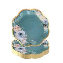 6 Design Vintage Floral Paper Plates -7 Inch Flower Party Plates Floral Disposable Plates For Afternoon Tea/ Tea Party BabyShower Brial Shower Birthday Wedding And Anniversary - Multicolor - View 14