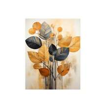 1/3pcs Abstract Leaf Artwork Wall Art Posters, Modern Style Wall Art, Warm Toned Leaves Canvas Wall Art, Contemporary Decorative Paintings, Perfect For Seasonal Decorations Including Spring, Summer, Autumn, And Winter, Ideal For Bedroom, Office, Living Room, Wall Decor, Home And Dorm Decoration, Great Gift For Housewarming, Unframed / Framed ,Wall Art With Frame - Multicolor - View 23