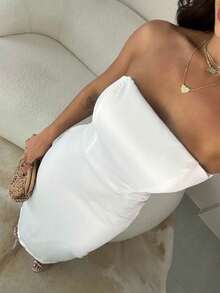 Women Midi Dresses - White - View 10