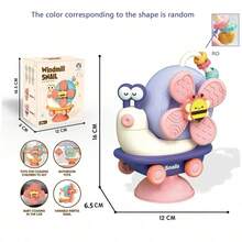 五合一婴儿蜗牛风车旋转益智玩具，吸盘旋转，早教学习玩具，适合幼儿和新生儿的绝佳礼物