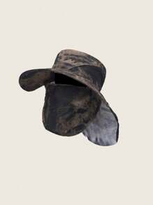 1pc Unisex Sunproof Sun Hat With Neck Cover, Breathable Fishing Hiking Bucket Hat Outdoor Spring Summer, Camouflage Pattern Random