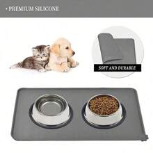 Waterproof Silicone Pet Placemat - Keep Your Cat Or Dog's Food & Water In Place & Non-Slip Pet Food Mat, Dog & Cat Feeding Mat!