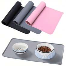 Waterproof Silicone Pet Placemat - Keep Your Cat Or Dog's Food & Water In Place & Non-Slip Pet Food Mat, Dog & Cat Feeding Mat!