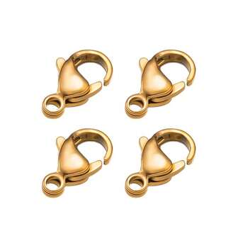 20 件不锈钢龙虾扣，适用于手链、钥匙链、珠宝制作用品