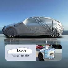 Gray PE Car Cover, Full Vehicle Coverage Anti-Scratch Anti-UV Anti-Dust, Sedan SUV Universal Car Cover, Essential For Outdoor Parking