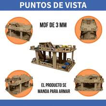 Organizador de estacionamiento modelo 3 carritos colección mini autos con rampa y helipuerto exhibición almacenamiento juguetes niños espacioso resistente compacto diseño innovador - Beis - Ver 3