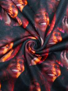 Customizable Silky Soft Elastic Jumpsuit, Personalized Photo Print, Creative Gift For Friend/Partner/Birthday, Lightweight Breathable Quick-Dry Fabric - Black - View 7