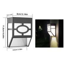 Solar Powered Retro Wall Light, Solar LED Window Frame Lighting Wall Lamp, Outdoor Waterproof Wall Sconce For Patio, Outdoor, Porch, Deck, Yard, Fence, Entryway Illumination