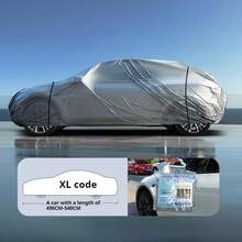 Gray PE Car Cover, Full Vehicle Coverage Anti-Scratch Anti-UV Anti-Dust, Sedan SUV Universal Car Cover, Essential For Outdoor Parking