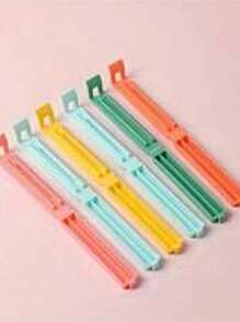 20pcs Food Bag Chip Clips,(Random Color), Portable Food Fresh-Keeping Sealing Clamp, Reusable Moisture-Proof And Dust-Proof Clamp, For Various Plastic Bags And Snack Bags, Kitchen Organizers And Storage, Kitchen Accessories, Kitchen GadgetsFor Bedroom,Travel,Office,School