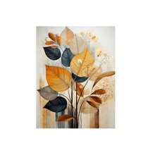 1/3pcs Abstract Leaf Artwork Wall Art Posters, Modern Style Wall Art, Warm Toned Leaves Canvas Wall Art, Contemporary Decorative Paintings, Perfect For Seasonal Decorations Including Spring, Summer, Autumn, And Winter, Ideal For Bedroom, Office, Living Room, Wall Decor, Home And Dorm Decoration, Great Gift For Housewarming, Unframed / Framed ,Wall Art With Frame - Multicolor - View 16