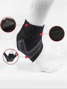 1/2/4pcs Ankle Brace Ankle Support Wrap, Ankle Sprain Protection For Basketball, Running, Sports, Professional Breathable - Black - View 7