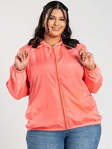 Women's Plus Size Windbreaker Jacket G1 To G6 Lightweight Stylish Comfortable Everyday Hiking Sports Winter - 橘色 - 查看 3