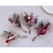 迷你干花束、波西米亚婚礼中心花束、花蕾瓶花束、礼品、家居装饰、潘帕斯迷你花束、秋季装饰、秋季