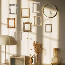 1 Set Of 8pcs Vintage Photo Frame Border Stickers, Creative Wall Decals For Home Decor In Living Room, Bedroom, Study, Wall Decoration