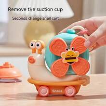 五合一婴儿蜗牛风车旋转益智玩具，吸盘旋转，早教学习玩具，适合幼儿和新生儿的绝佳礼物