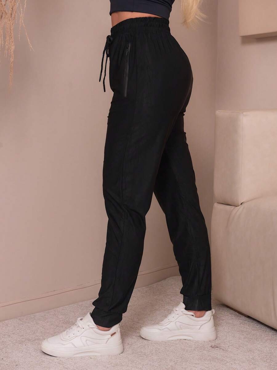 WOMEN'S PANTS, ELASTIC SPORTY - Dark Blue - Ver 1