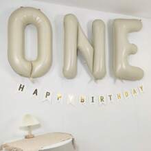 Balão de Letra em Folha de Alumínio Branco Creme de 40 Polegadas com 26 Letras, Adequado para Festas de Aniversário, Dia dos Namorados, Temas de Casamento, Formatura, Aniversário, Decoração de Balões para Festa de Carnaval, Itens de Decoração de Festa Livremente Combináveis