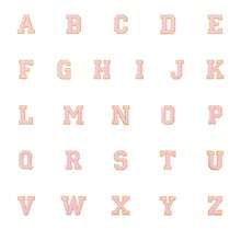 3/26 件 A-Z 3.15 英寸雪尼尔刺绣字母、熨烫补丁、缝制/熨烫装饰数字徽章、服装配饰（用于衣服、夹克、帽子、书籍、背包）、DIY 刺绣补丁 - 彩色 - 查看 199