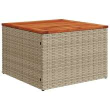 Set di divani da giardino a 10 pezzi con cuscini beige rattan sintetico acacia