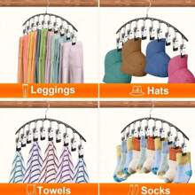 Cabide para calças de aço inoxidável, 1 peça/2 peças/3 peças, economiza espaço no guarda-roupa com 10 clipes, solução de armazenamento durável com design elegante, para calças de ioga e leggings - organizador de guarda-roupa, cabide para calças e meias para lojas de roupas do Dia das Mães, perfeito para lojas de quimonos familiares para casamentos, aniversários, perfeito para lojas de roupas e artigos para casa