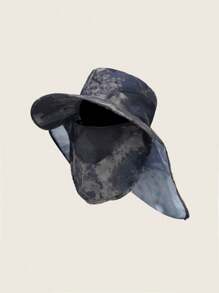 1pc Unisex Sunproof Sun Hat With Neck Cover, Breathable Fishing Hiking Bucket Hat Outdoor Spring Summer, Camouflage Pattern Random