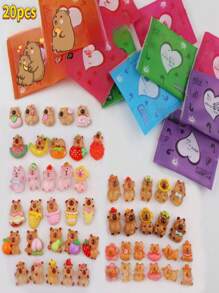 Sanrio 20/50pcs Cute Capybara Surprise Bag - Capybara Surprise Lucky Gift Box, Capybara Themed, Individually Wrapped Surprises, Holiday Party Favors, Birthday And Holiday Gifts, Party Surprises (Random)
