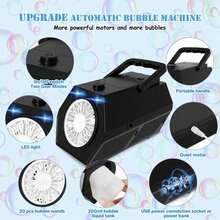 Upgraded Automatic Bubble Machine, 2-Speed Adjustable, Produces Over 20,000 Bubbles Per Minute, Portable Bubble Toy, Powered By Electricity Or Battery, Suitable For Indoor/Outdoor Play, Birthday Parties, Stage Performances, Multiple Styles Available - Multicolor - View 7