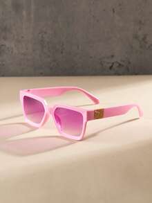 3 Pairs Kids Colorful Retro Street Style Square Decorative Fashion Glasses - Multicolor - View 3
