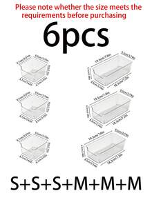 Drawer Desk Top Makeup Storage Box - Combination Transparent Plastic Drawers Organizer, Multi-Function Makeup Brush Holder, Tray, Gift Box, Accessory Organizer For Cosmetics, Jewelry, Office, Suitable For Vanity, Bathroom, Kitchen, Bedroom,For Holiday Beach, Bathroom Collection, Bedroom Collection, Large Capacity - Clear - View 17