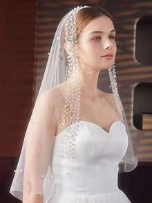 1 件/女士串珠复古皇冠设计奢华面纱，装饰面纱，婚礼装饰，派对，庆典，酒吧/蝙蝠，舞蹈，时装秀和花卉装饰，奢华圣诞装饰头带