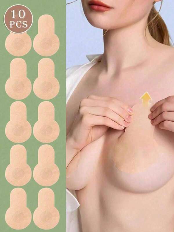 10pcs/20pcs Convenient Disposable Breast Lifting Tapes - Super Discreet Invisible Self-Adhesive Breast Petals, Designed For Women's Comfort And Confidence, Intimate Apparel And Accessories