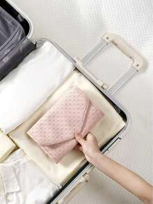 1PC Collapsible Jewelry Organizer, Practical Travel Jewelry Organizer, Earring Necklace Ring Jewelry Pouch Jewelry Roll Bag, Cosmetic Bag, Waterproof Travel Jewelry Pouch, Portable Jewelry Organizer, Essential Travel Accessories - Multicolor - View 5