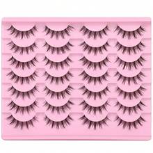 False Eyelashes 14mm Faux 3D Mink Lashes Natural Look Eye Wispy Lashes Pack By Kiromiro, 14 Pairs - Anime D01 - View 12