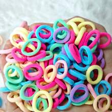 200pcs/Pack Mixed Color Mini Scrunchies, Black/Red/Candy Color, Y2K Style, Versatile Minimalist Solid Color Hair Ties, Suitable For Hair Styling And Outfit Matching