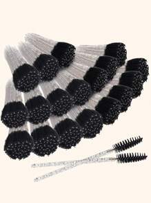 Pincel Descartável Transparente Preto para Alongamento de Cílios, Pincel de Maquiagem para Cílios, Pincel Cosmético para Cílios, 20/50/100/200/300/400/450 peças